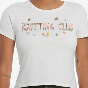 ❣️NWT Hot Topic "Knitting Club" Graphic Tee, Size M🌙